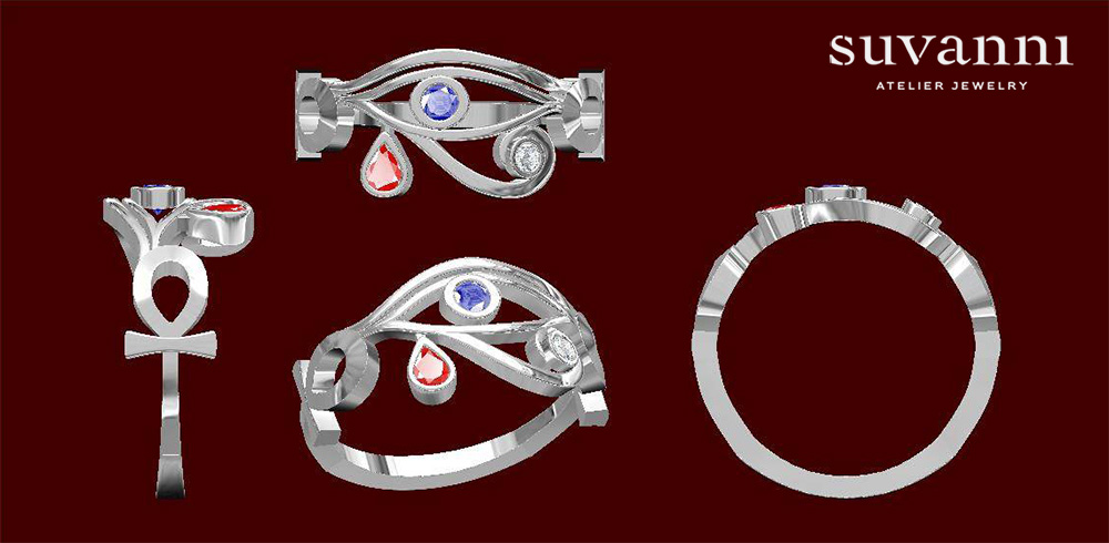 Eye of Ra Ring Design 3D